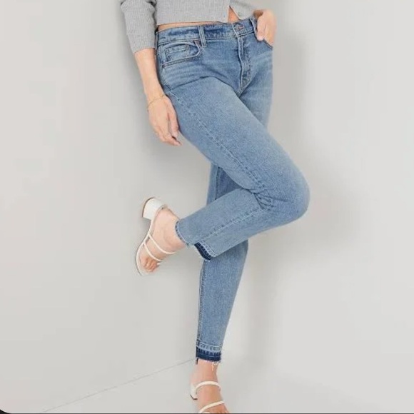 Old Navy Denim - Old Navy New Women’s Mid Rise Boyfriend Ankle Cut Off  Blue Jeans Plus Size 28